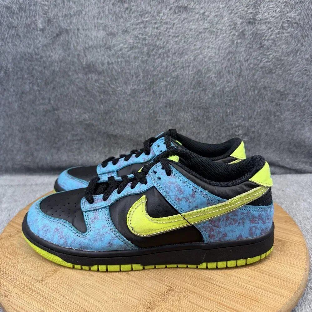 Nike Dunk Low Shoes Boys Size 6Y Blue Black Volt Basketball Sneakers DV1694-900